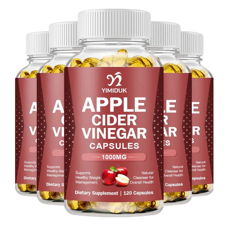 Apple Cider Vinegar Capsules with Zinc Vitamins, Weight Management Detox Relieve Bloating & Constipation Weight Loss Slimming