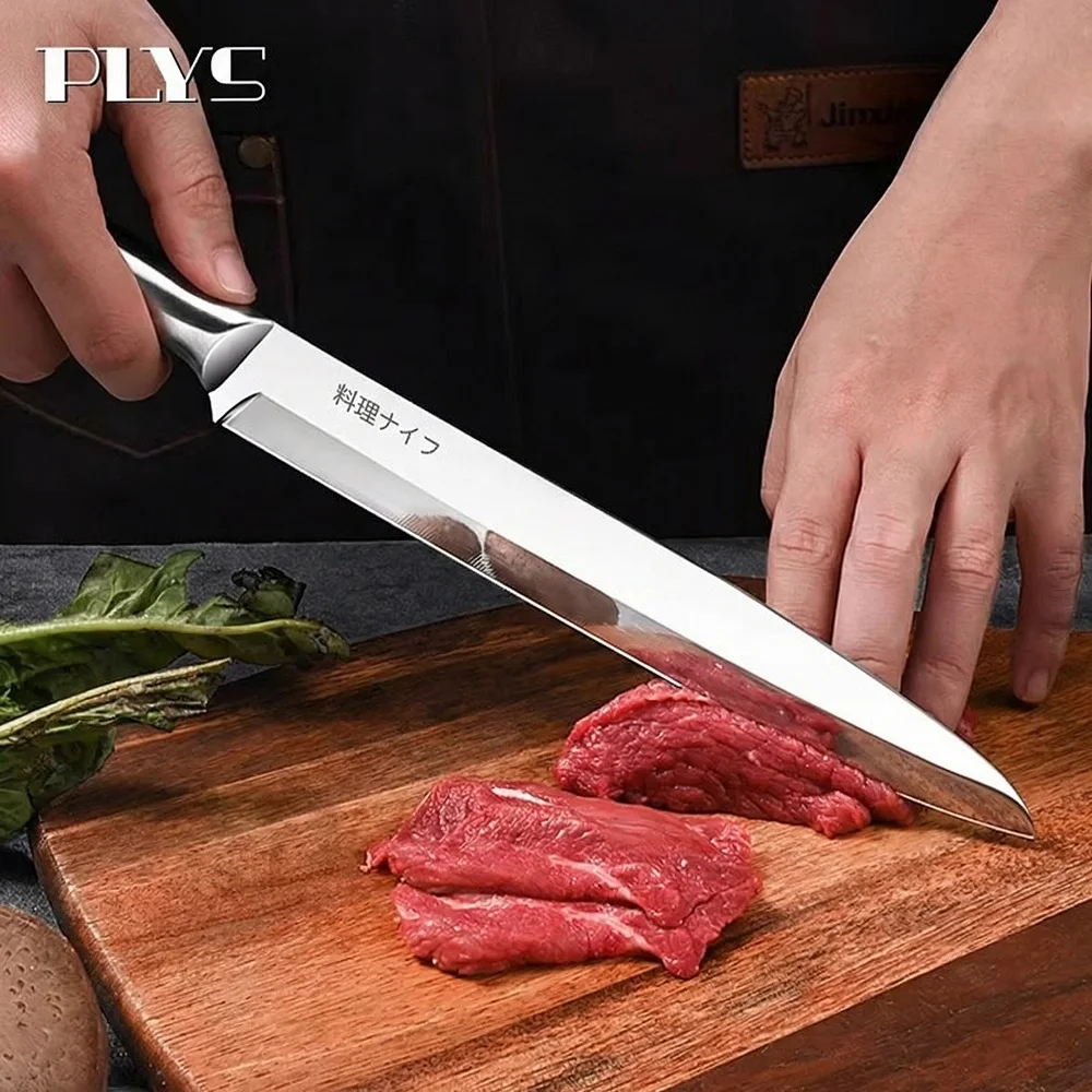 Cuchillo de Chef Japonés de Acero Inoxidable Premium – Hoja Multiusos para Cortar Sashimi, Salmón y Carne C2612