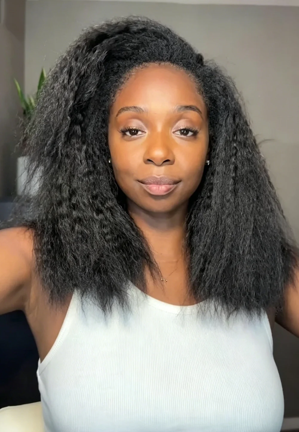 

Парик-полупарик 3-в-1 из натуральных волос, 200% густота, прямые кудрявые волосы, бесшовный, на заколках, с завязками, для женщин, удобный для начинающих