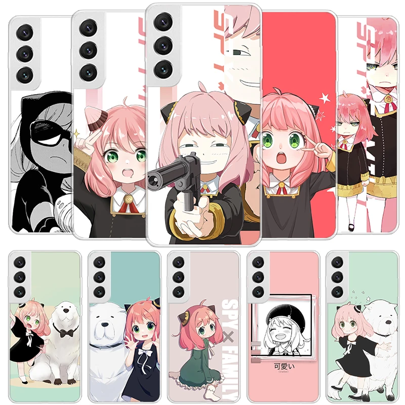 Spy Family Anya Cute Cover Phone Case For Samsung Galaxy S26 S25 Edge S24 Ultra S23 S22 Plus S21 S20 FE Soft Fundas Shell Galaxy