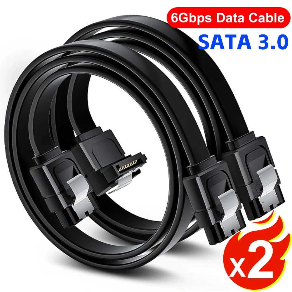 

SATA 3.0 SSD Data Cable Solid State Hard Disk 6Gbps Fast Data Transmission Cord for SATAIII HDD SSD CD Drive Writer Desktop PC