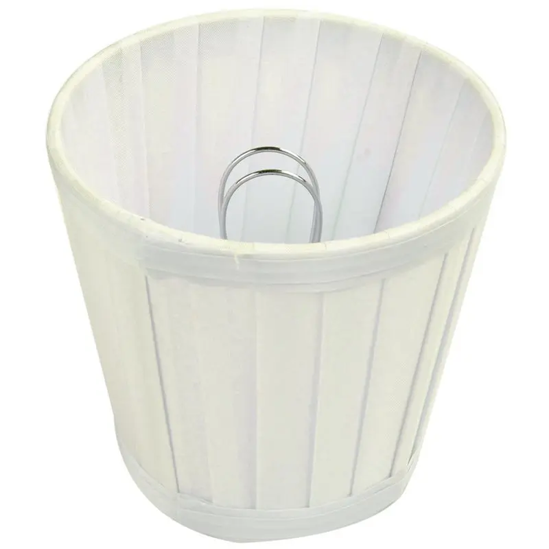 A04G-3X Fabric Chandelier Lampshade Holder Clip On Sconce Beside Bed Lamp Hanging Light, Beige Yellow