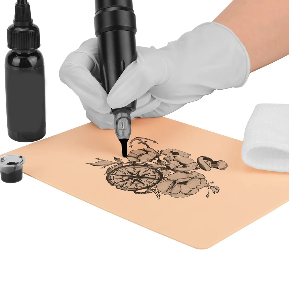 

Silicone Tattoos Practice Skin Double-Sided 1mm Thick Flexible Reusable Silicone Makeup Mannequin Practice Face Board