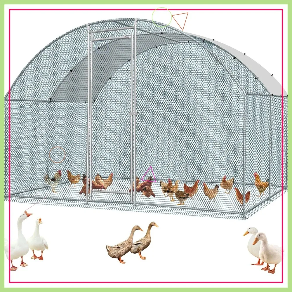 

Курятник-вольер 3х3 м с водонепроницаемым покрытием, оцинкованная сетка для птицы для двора и фермы