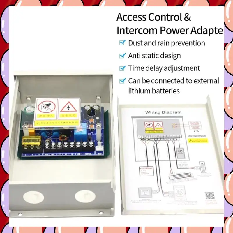 

A72Z Outdoor Waterproof Smart Face Recognition Machine Dedicated Access Control Power Supply 12V5A Rainproof Access Control Powe
