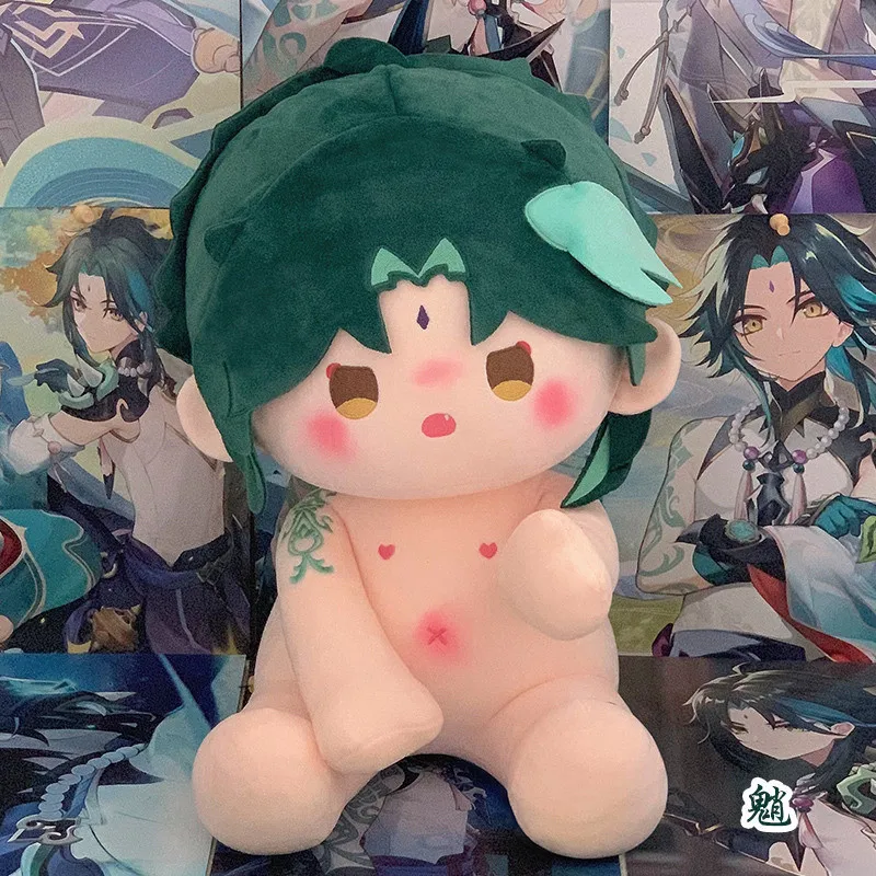 

40cm Anime Genshin Impact Plush Toys Furina Xiao Wanderer Plushie Dolls Game Stuffed Pillow Toys Kids Birthday Christmas Gifts