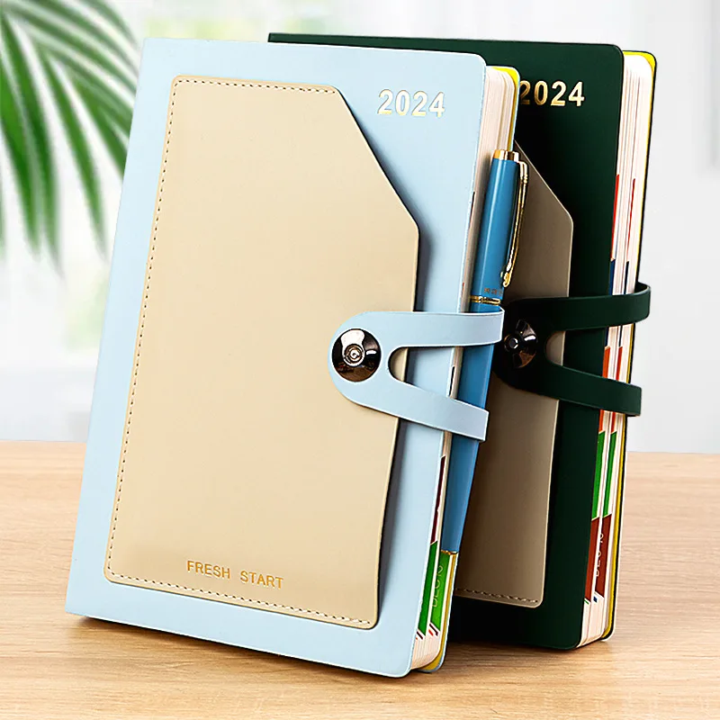 2024 Schedule book thickened 365 day time management notebook efficiency manual portable plan notebook notebook notepads