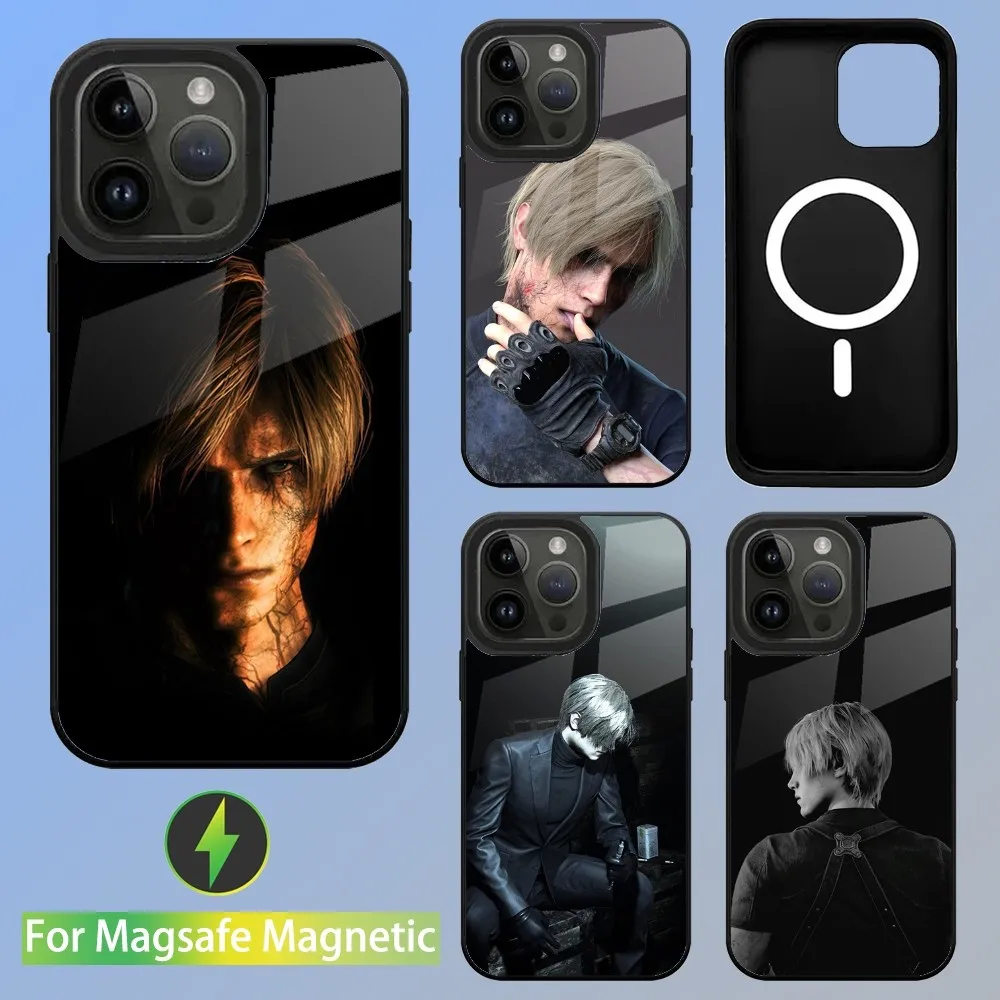 Leon Kennedy R-ResidentS E-Evil Phone Case For iPhone 16,15,14,13,12,11,Plus,Pro,Max Mini Magsafe Magnetic Wireless Charging