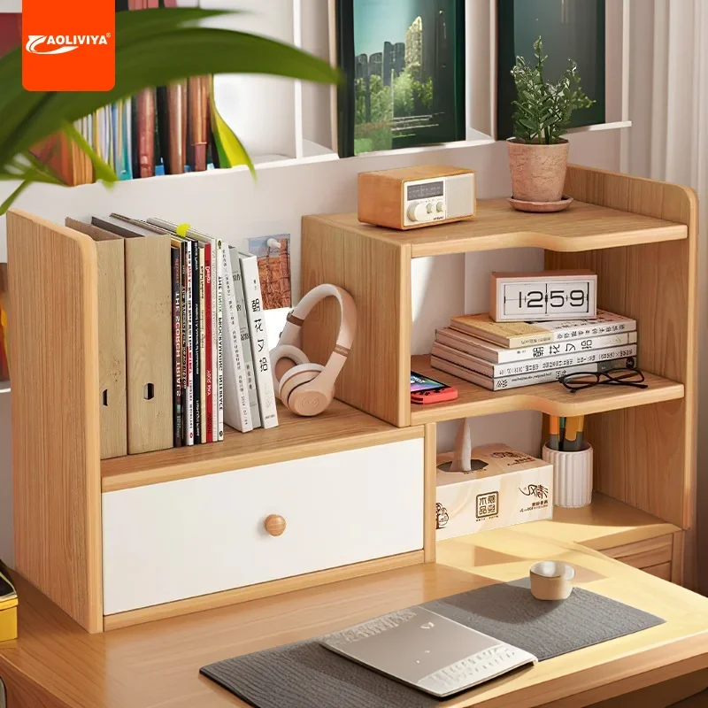 

Aoliviya Desktop Bookshelf Desktop Storage Rack Desk Storage Rack Dormitory Good Things Study Table Multi-Layer Small Shelf Laye