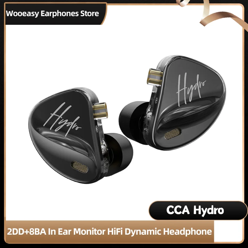 

CCA Hydro 2DD+8BA In Ear Monitor HiFi Dynamic Headphone With 0.75mm Cable Excellent Sound Quality Calling Music Sport Headset