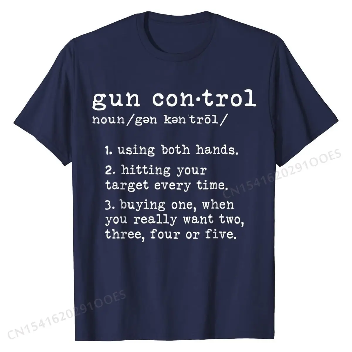 Gun Control Definition Funny Gun Owner Saying 2nd Amendment T-Shirt Printed OnCasual Tops & Tees Company Cotton Men T Shirts