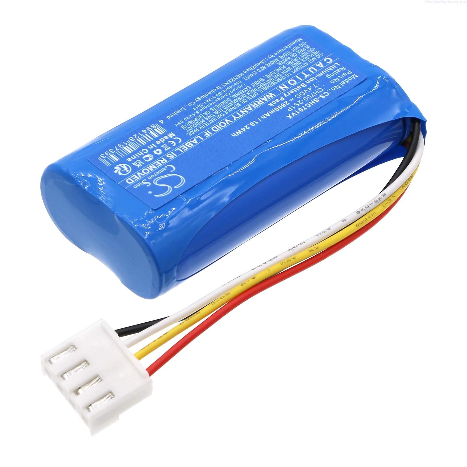 Cameron Sino 7.4V 2600mAh Replacement Vacuum Battery CH700-2S1P for Shark CH701 Cyclone PET CH701 CH700WM