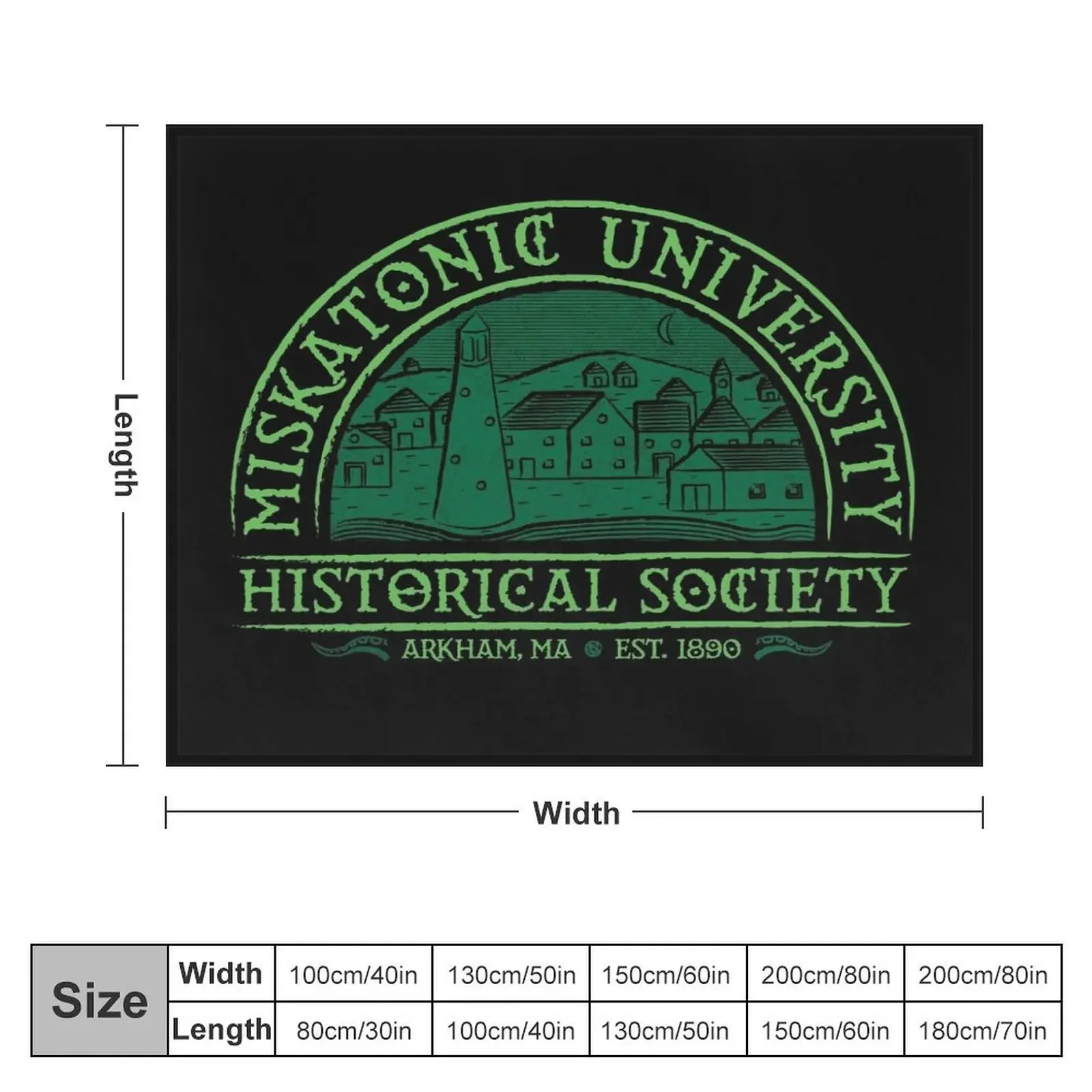 Miskatonic Historical Society Throw Blanket Winter beds Beach Blankets