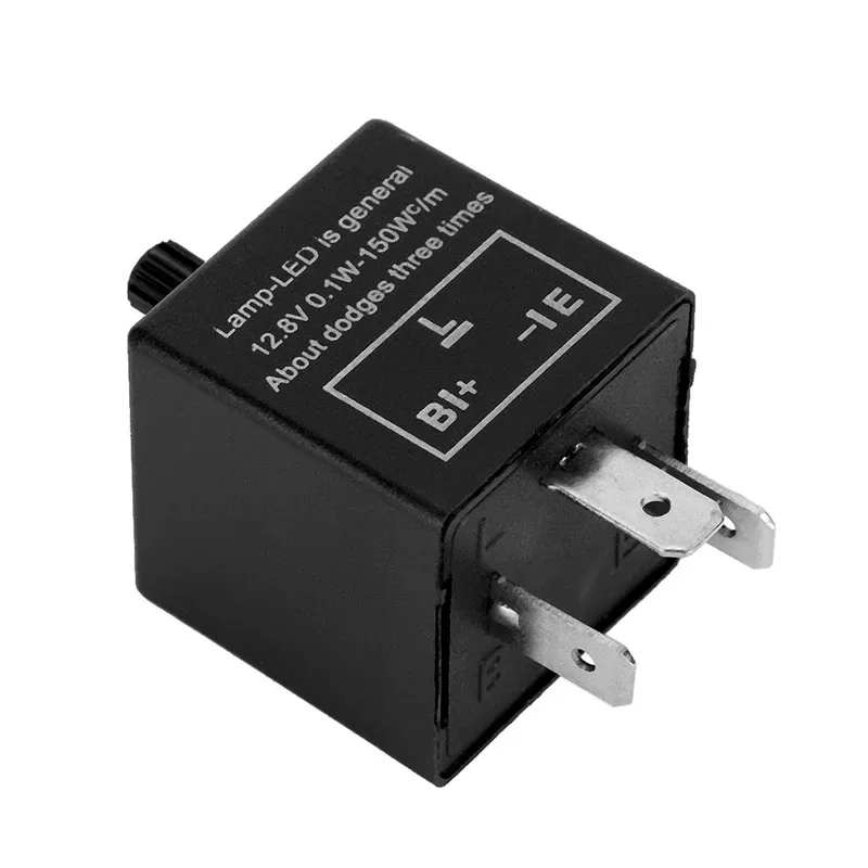 10Pcs 12V 3 Pin LED Adjustable Flasher Relay Turn Signal Indicator Motorbike Fix Motorcycle Flasher Moto Accessories 0.1W-150W