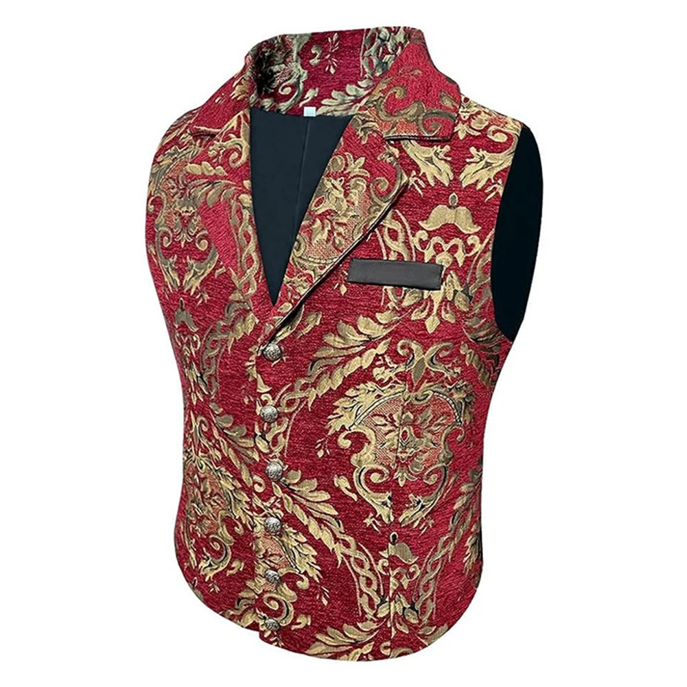 Comfy Hot Stylish Vacation Daily Holiday Waistcoat Suit Formal Men Single Breasted Sleeveless Slim Fit Wedding