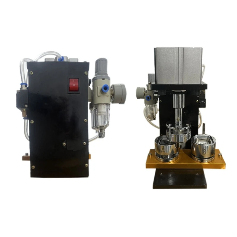 

Pneumatic Badge Making Machine Auto Induction Stamping Badge Processing Punching Machine with Mold Peda Without Air Pump/