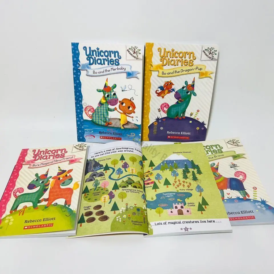 5 Volumes of Unicorn Diaries Children's Bridge Chapter Book Children English Book for Kid Bedtime Reading