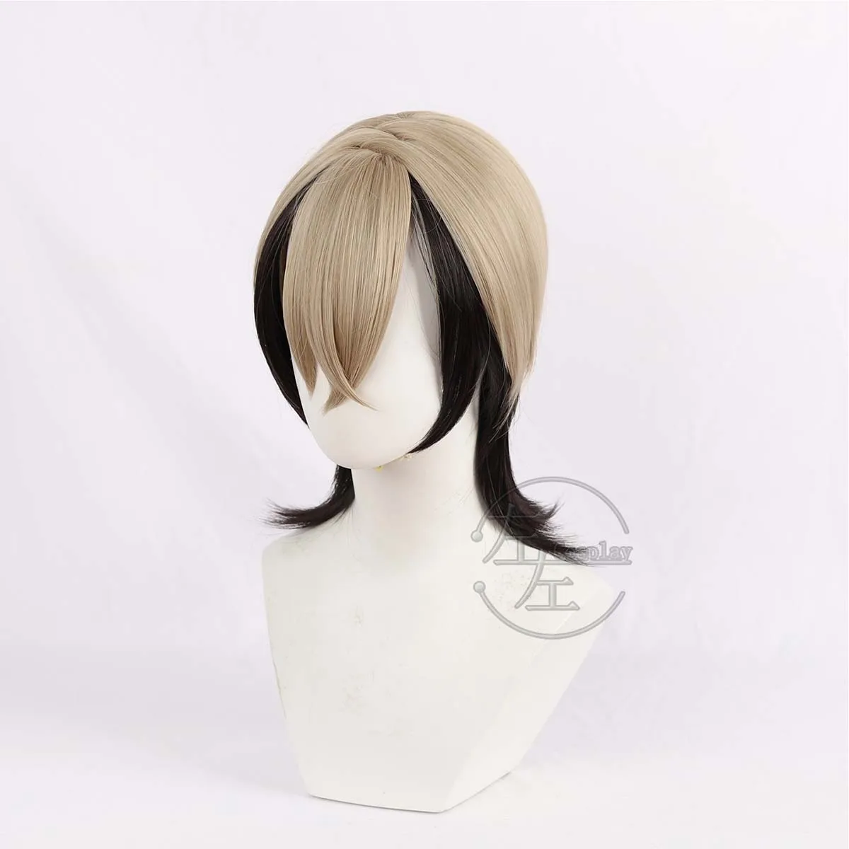 الرجال أنيمي Gachiakuta Zanka Nijiku تأثيري براون أسود شعر مستعار مختلط