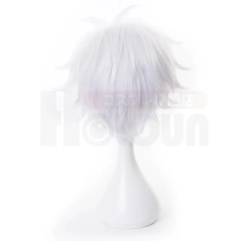 HOLOUN Jujutsu JJK อะนิเมะ Satoru Gojo คอสเพลย์วิกผม Rose สุทธิเส้นใยสังเคราะห์ปรับขนาด Halloween Christmas Party