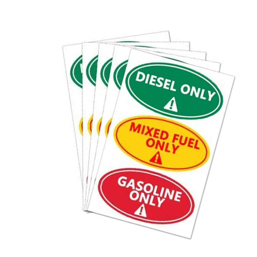 

Diesel Only/Mixed Fuel Only/Gasoline Only Stickers 4X2inch Self Adhesive Oval Waterproof Oil Standards Decal Stickers 36Pcs