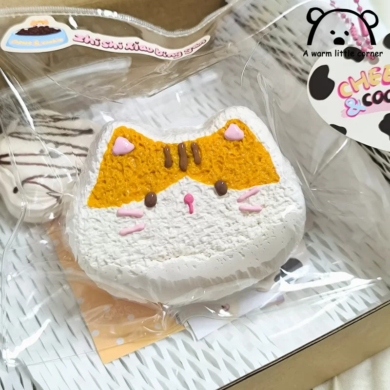 

Милые оранжевые игрушки-антистресс в виде кошек с кремовой текстурой, медленно восстанавливающие форму, силиконовые, для снятия стресса и расслабления рук