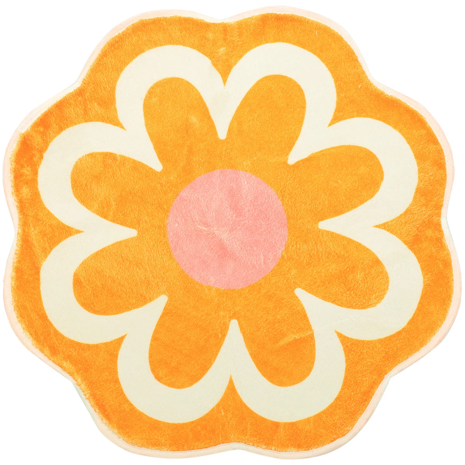 

Flower Shape Carpet Non-Slip Floor Mat Polyester Bathroom Shower Mat Water Absorption Household Entryway Rug