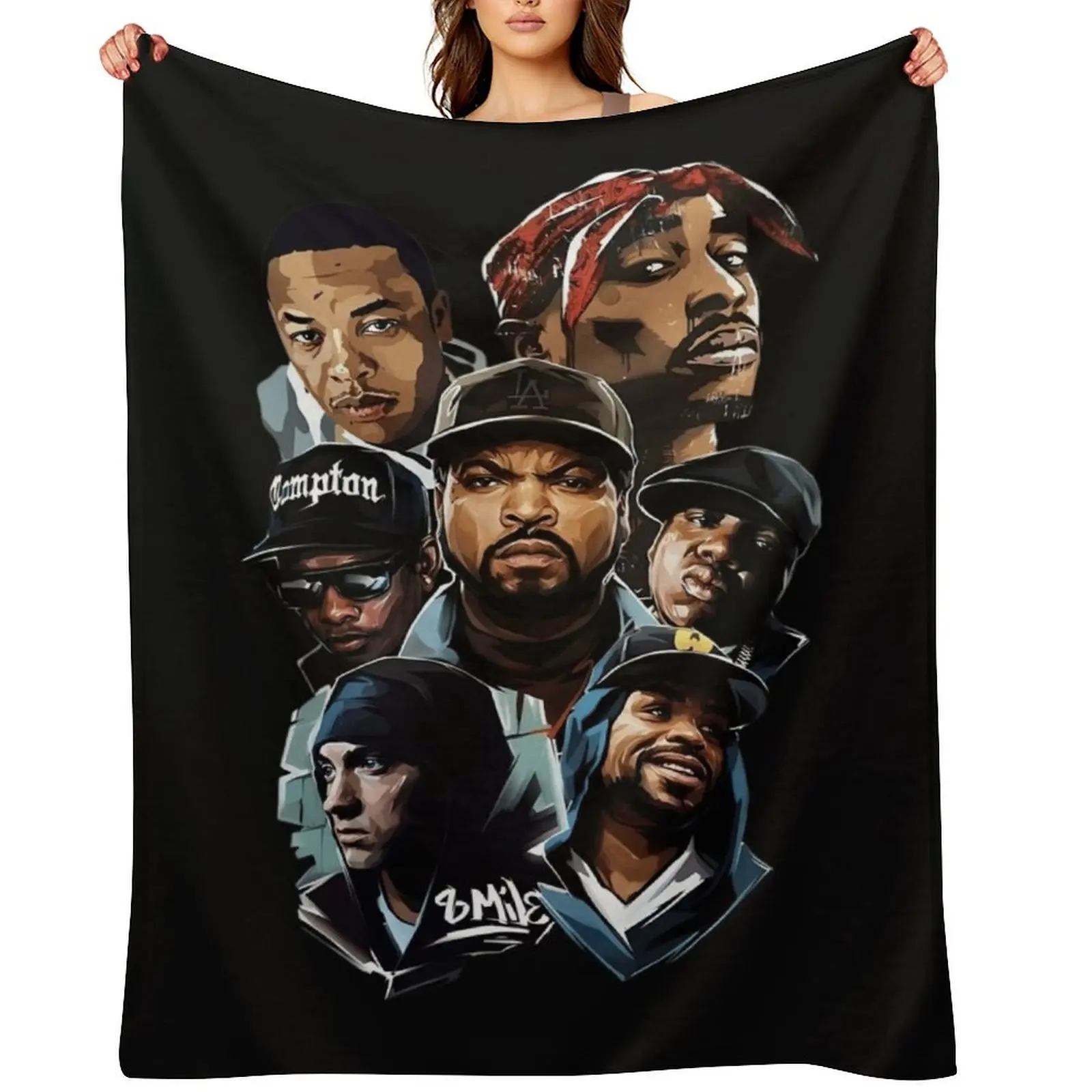 

Official Tupac Love Vintage California Throw Blanket Plaid Travel Sofa Throw Polar Blankets