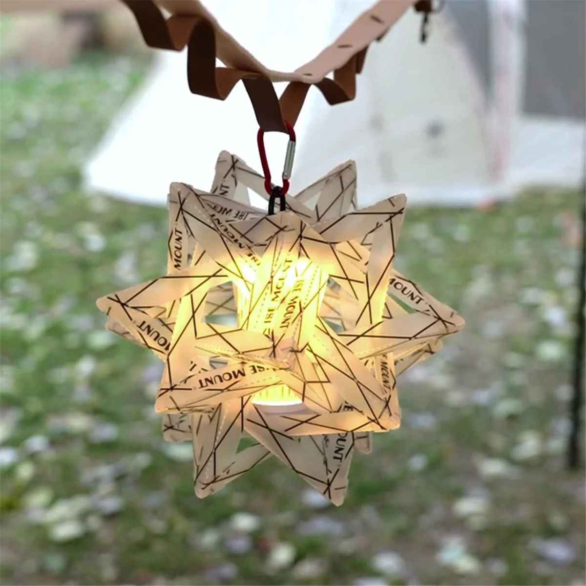 

ISE MOUNT Outdoor Star Camping Light Shade Waterproof Lampshade Camping Lamp Cover for Outdoor Camping Tent Black+White