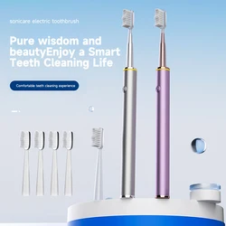 Intelligent electric toothbrush with DuPont soft hair and multiple adjustable settings for couples