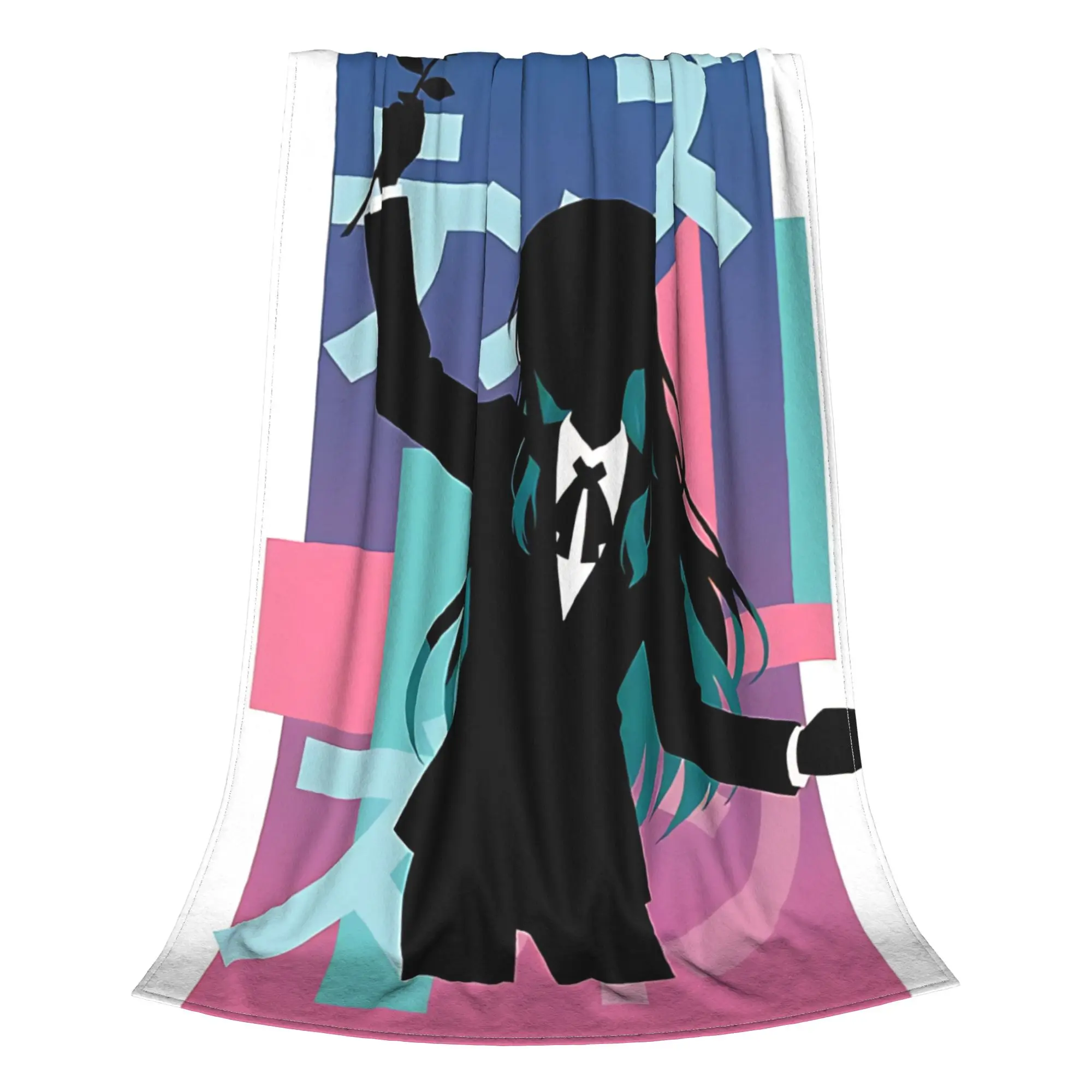 1PC Home Cute Room Decor Dark Anime Vibe  Blanket Throw Blanket Ado Novelty Warm Blanket All Season