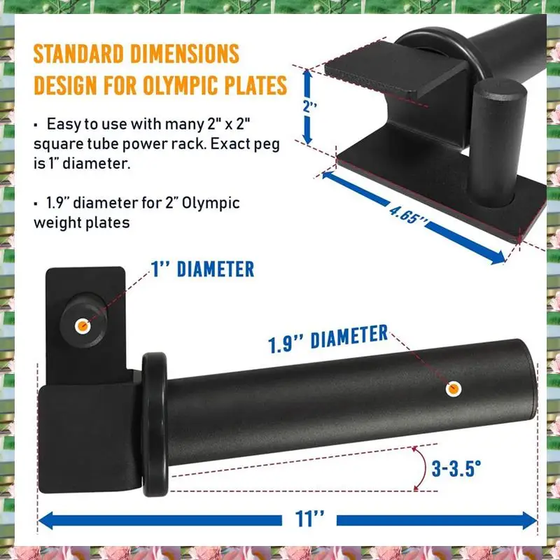 sports-weight-plate-holder-for-2x2-inch-power-rack-power-rack-attachment-for-weight-plates-weight-storage-rack-for-power-rack