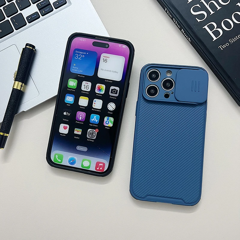 

For Magsafe Soft TPU Sliding Window Protection Lens Shockproof Phone Case For IPhone 15 Pro Max 13 Mini 12 11 14 Pro Max Plus