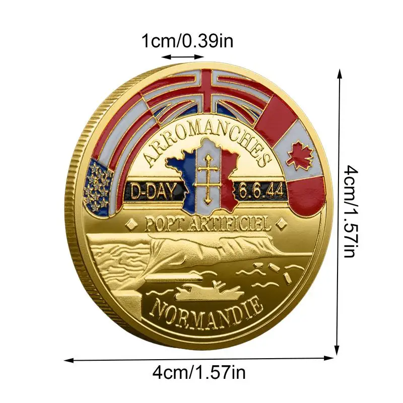 Anniversary Challenge Coin D Day 80Th Anniversary Normandie Unique Decorations For 80Th World War Ii Anniversary A Piece Of