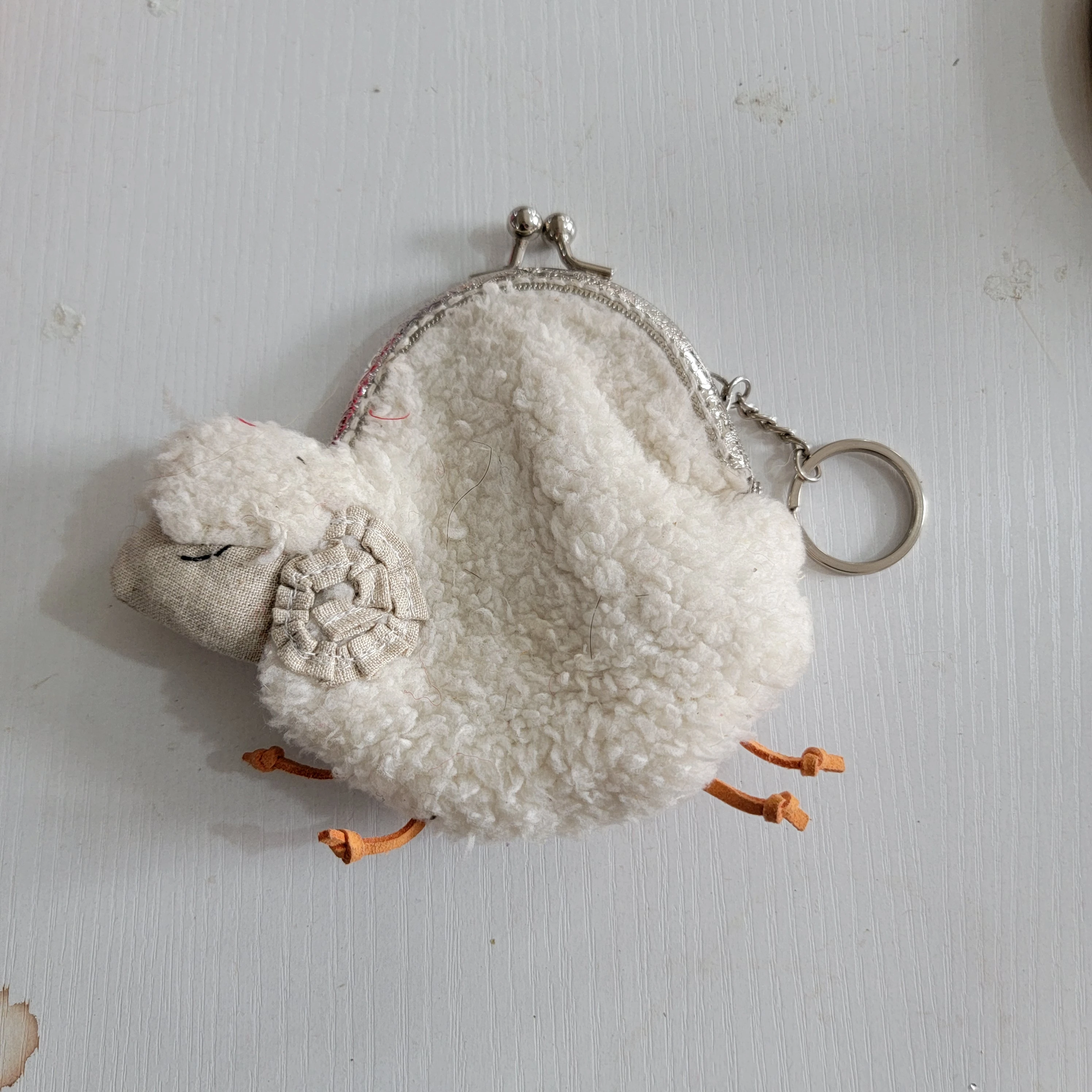 

Lock Coin Purse with Keychain CUTE SHEEP SHAPE Lock Wallet with Key Ring for Small Essential GIFTS ITEMS