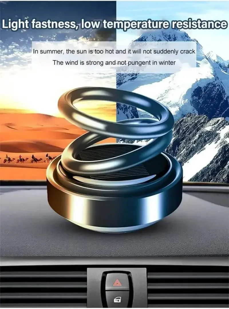 Solar Rotating Suspension Car Aromatherapy Locomotive Interior Decoration Aluminum Alloy Suspension Car Car Aromatherapy