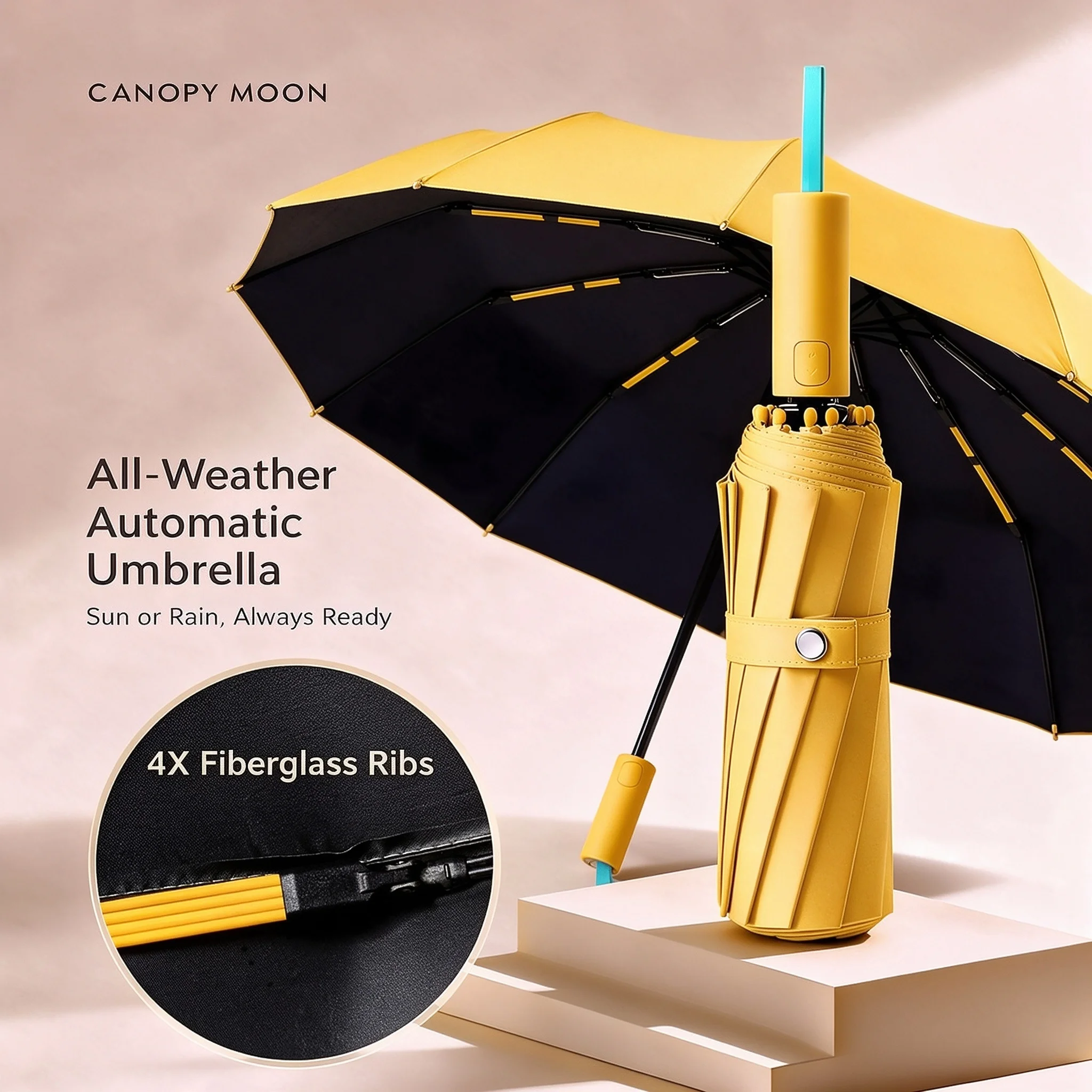 Super Strong Windproof Automatic Umbrella for Men and Women, 72 Bone, Large Rainproof, Sun UV Protection, Folding Rain Umbrellas