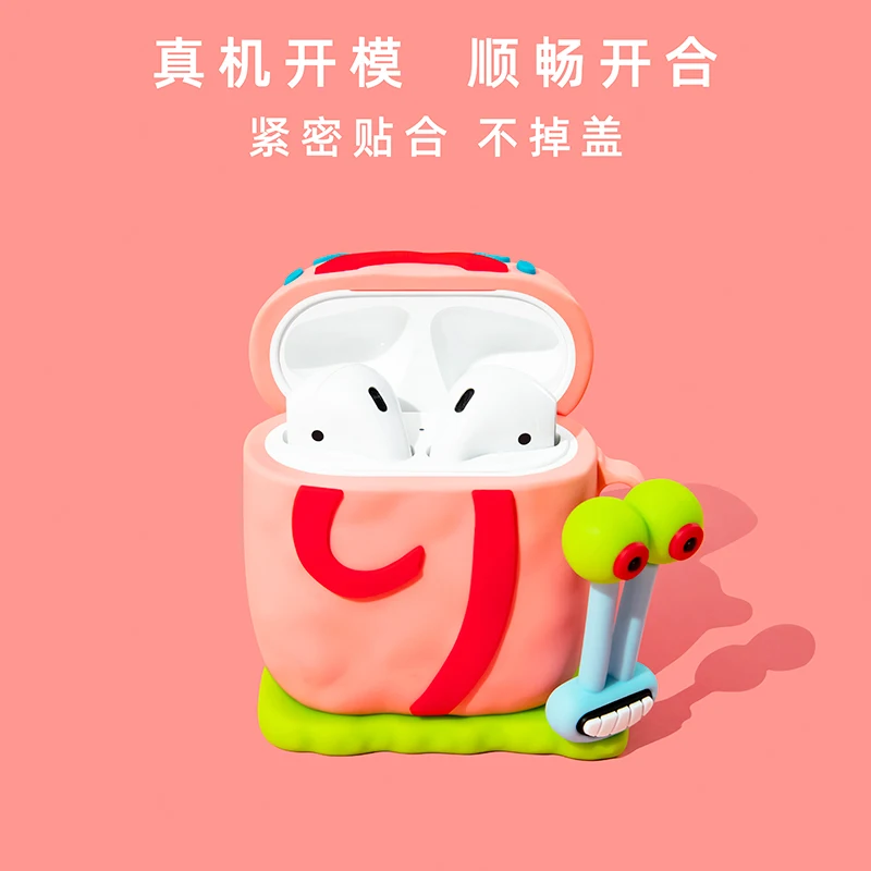 حقيبة سماعة الاذن ل AirPods برو لطيف الكرتون مضحك القواقع سماعة حالات ل AirPods 1 2 3 سماعة لينة سيليكون غطاء وقائي