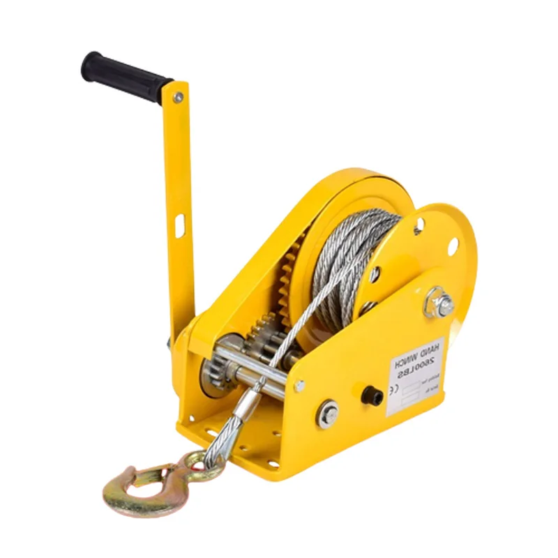 

30M Wire Rope Lifting Winch 1800LB Household Manual Hand Hoisting Winch Self-Locking Traction Machine With Steel Wire Rope