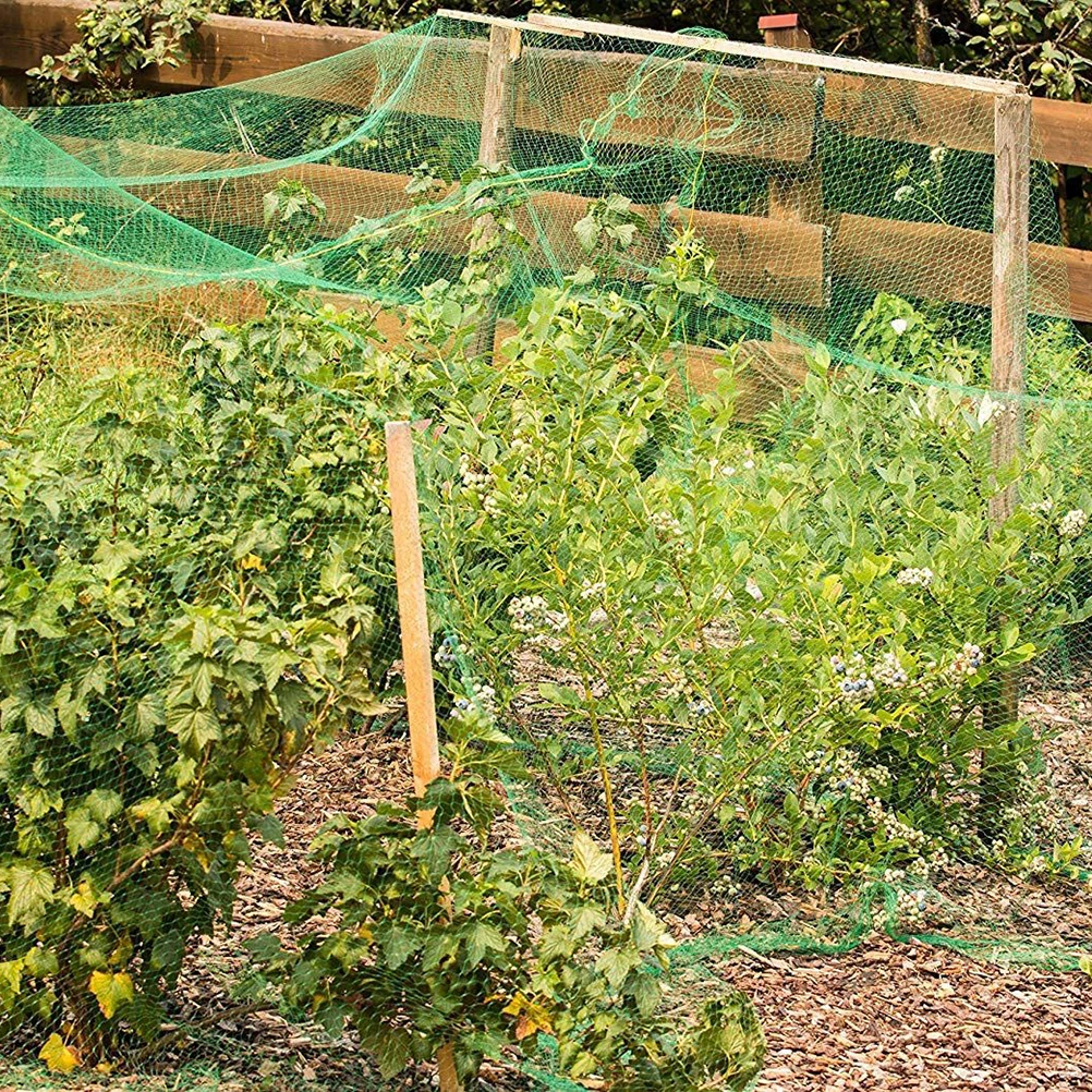 

15M Green Fruit Vegetables Flower Bird Protection Netting For Farms Orchards Vineyards Garden Pool Plants Bushes Shrubs Large