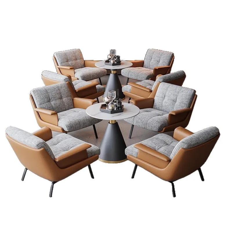 Single sofa chair hotel homestay hall reception and negotiation table and chair combination one table and two chairs