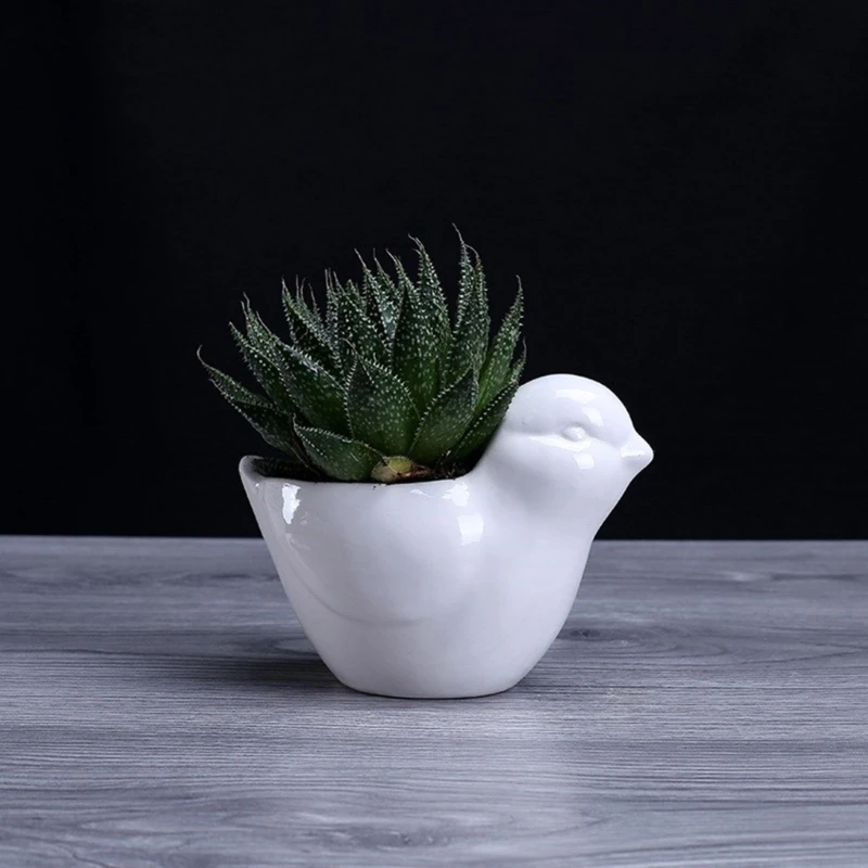 Silicone Lovely Bird Flower Pots Mould for Cement Planter and Home Accents