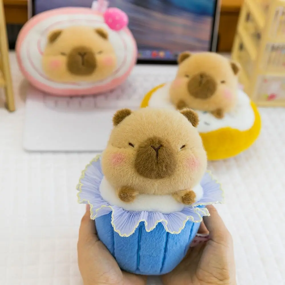 

Fluffy Plush Capybara Plush Toy Mini Creative Dessert Capybara Plush Toy Soft Cartoon Dessert Capybara Doll Students