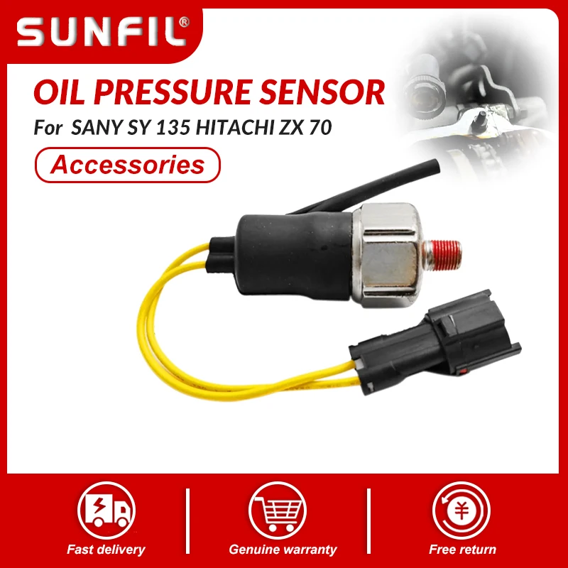 

excavator accessories For SANY SY 135 HITACHI ZX 70 SUMITOMO ISUZU 4BG1 Oil Pressure Sensor