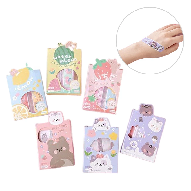 

20pcs/box Cartoon PE Band Aid Kawaii Wound Plaster for Kids Children First Aid Medical Strips Patch Waterproof Adhesive Bandages