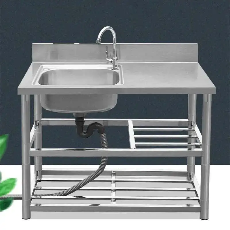 

Современная легкая роскошная коммерческая мойка для мытья посуды, кухонные мойки из нержавеющей стали с кронштейном, встроенный шкаф на столешнице