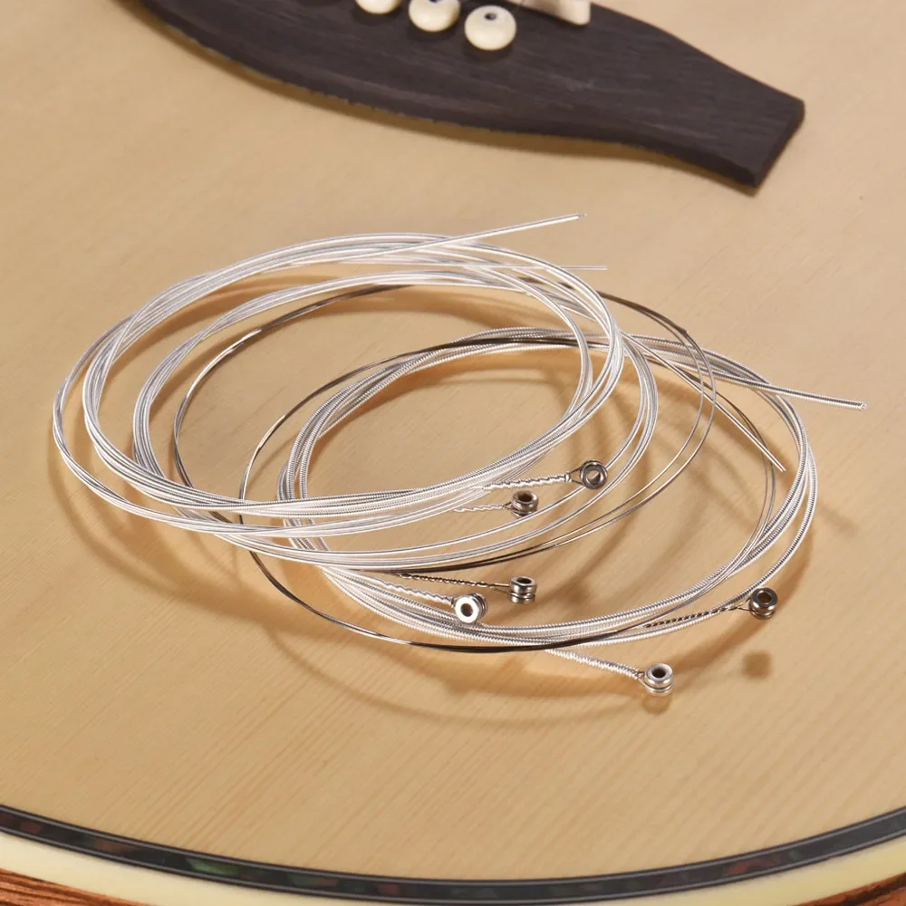 Alice A306 Series Acoustic Folk Guitar Strings Set Stainless Steel Wire Steel Core Silver-plated Copper Alloy Wound, 6 Pcs / Set