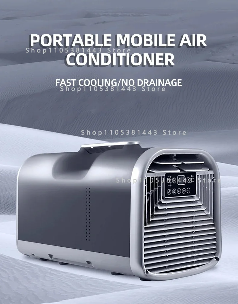 Low Consumption Mobile AC for Camping, Tents & Outdoor Activities, Easy To Move Portable Air Conditioner with Compressor