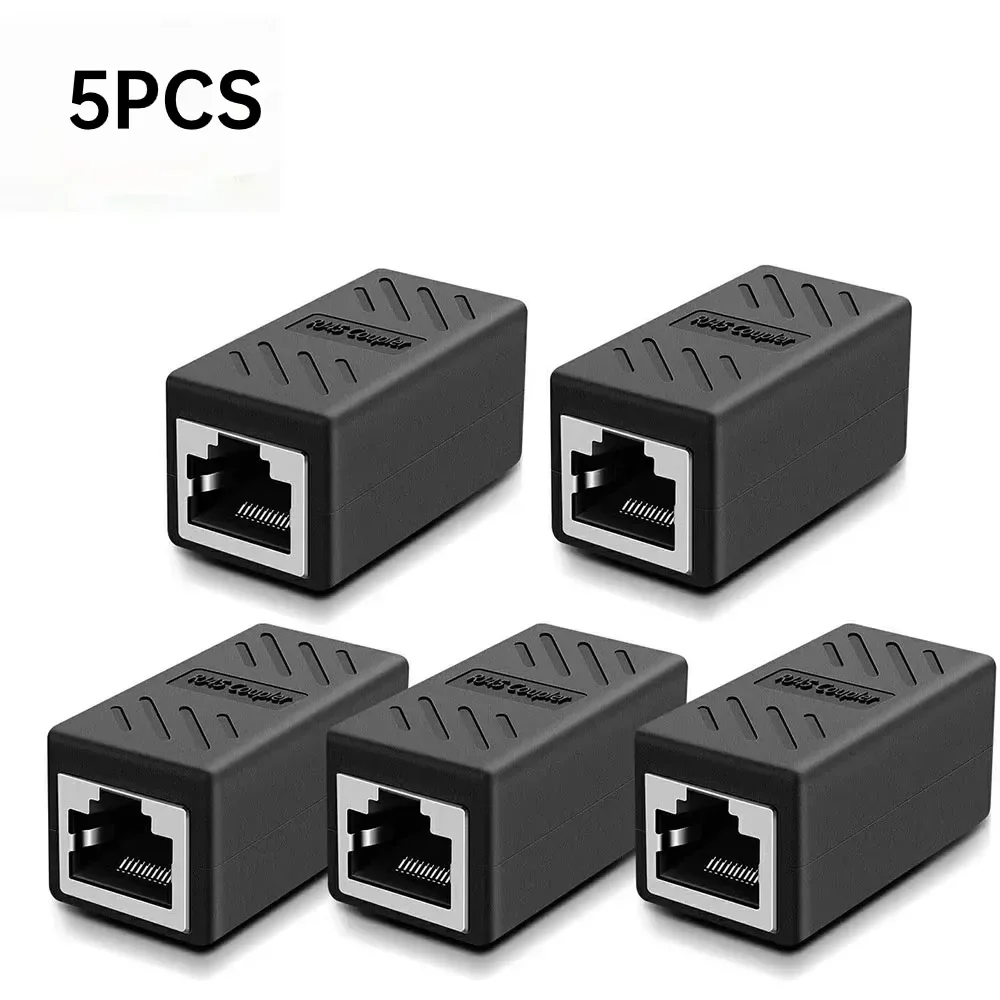 2/5/10PCS RJ45 Coupler Ethernet Cable Coupler LAN Connector Cat7 Cat6 Cat5e Ethernet Cable Female to Female Extender Adapter