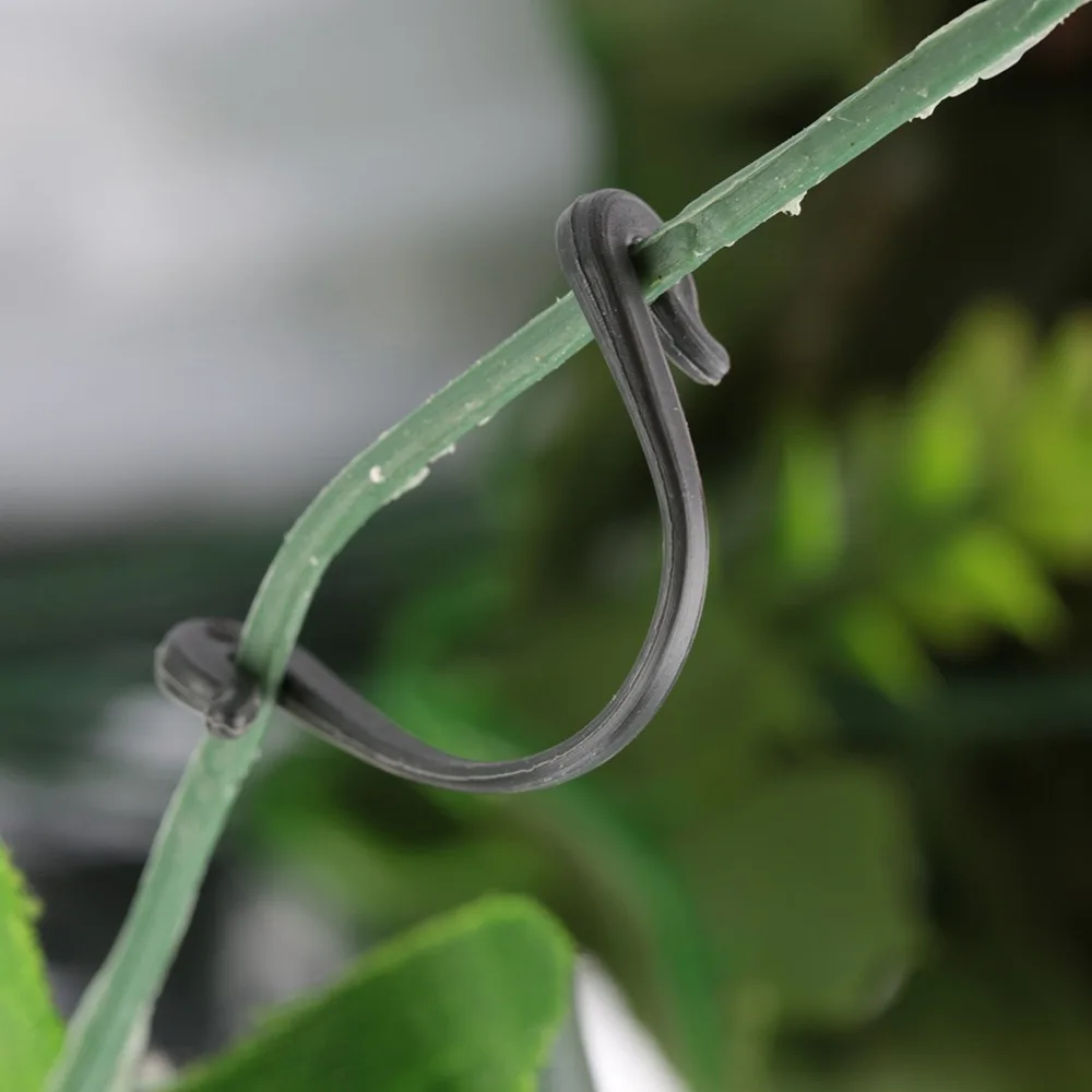 300PCS Black Grape Grafting Clips Compact Plastic Vine Fixing Clamps Stem Clips Holder Raspberry Canes Support