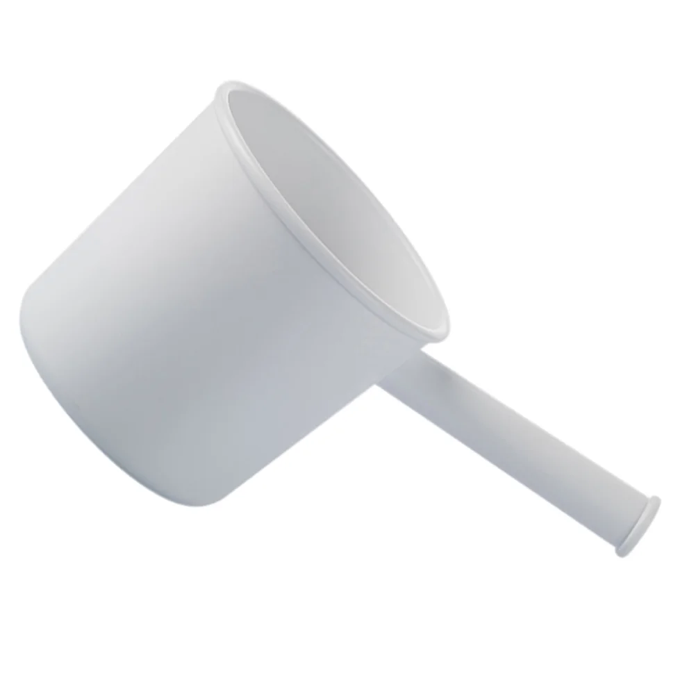 

1pc Kitchen Water Ladle Thickened Handle Large Capacity Long Handle Spoon For Soup Vegetable Washing Plastic Water Scoop White